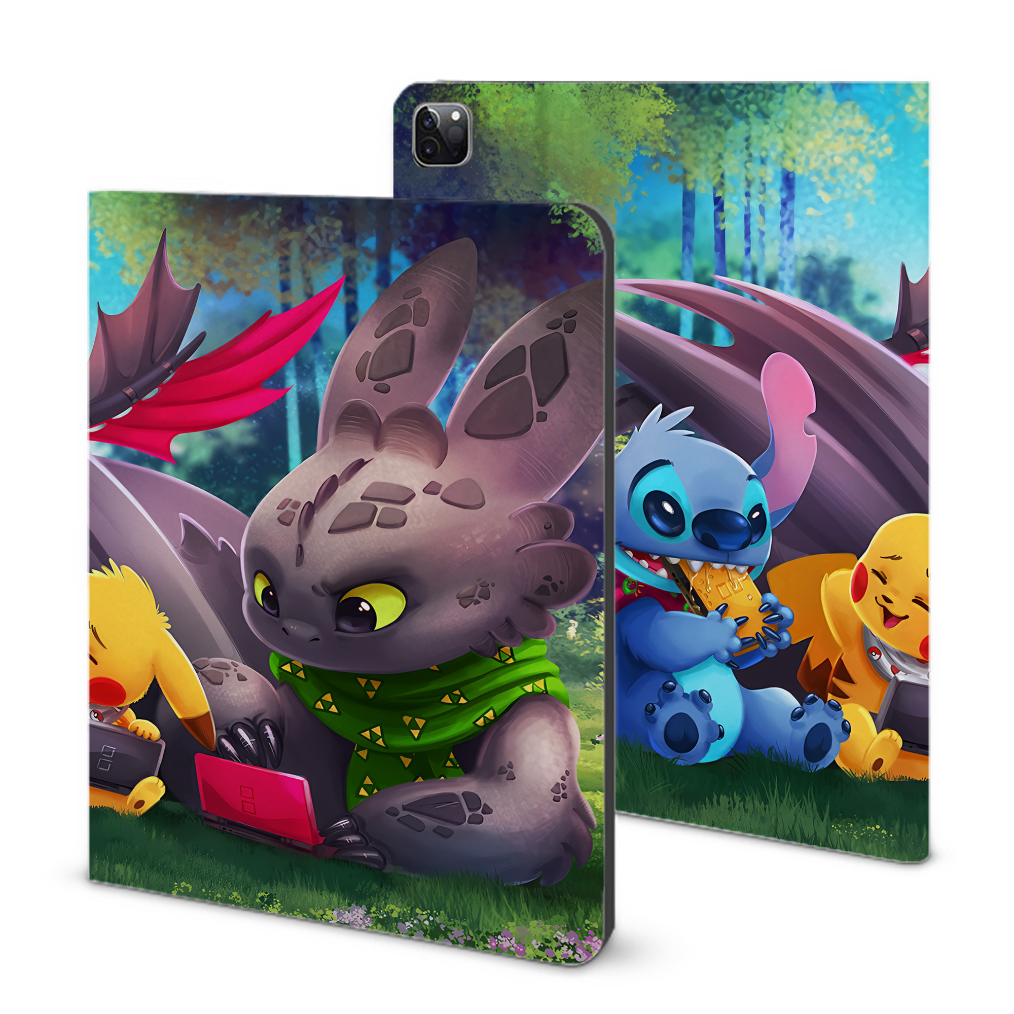 （画像用） ポケットモンスター Pokémon IPad ケース ブック型 PUレザー TPU 耐衝撃 軽量 薄型 ペン収納なし 全面保護 IPad 各モデル対応